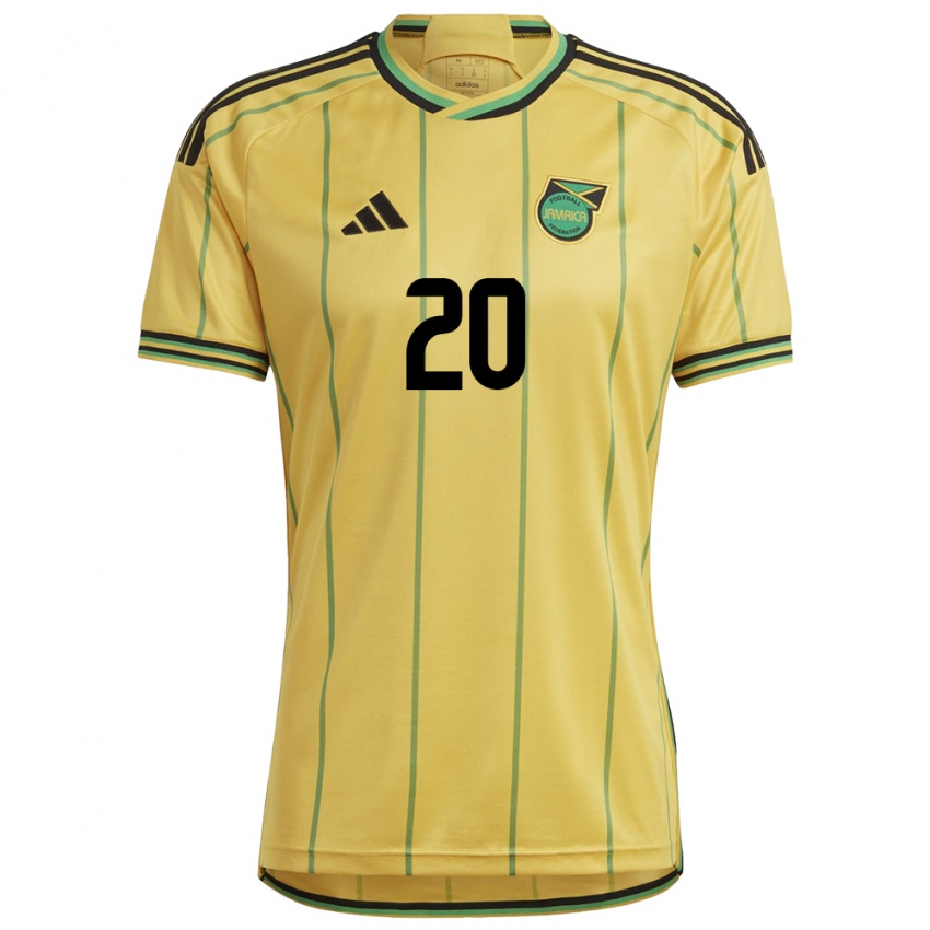 Kinderen Jamaica Renaldo Cephas #20 Geel Thuisshirt Thuistenue 24-26 T-Shirt