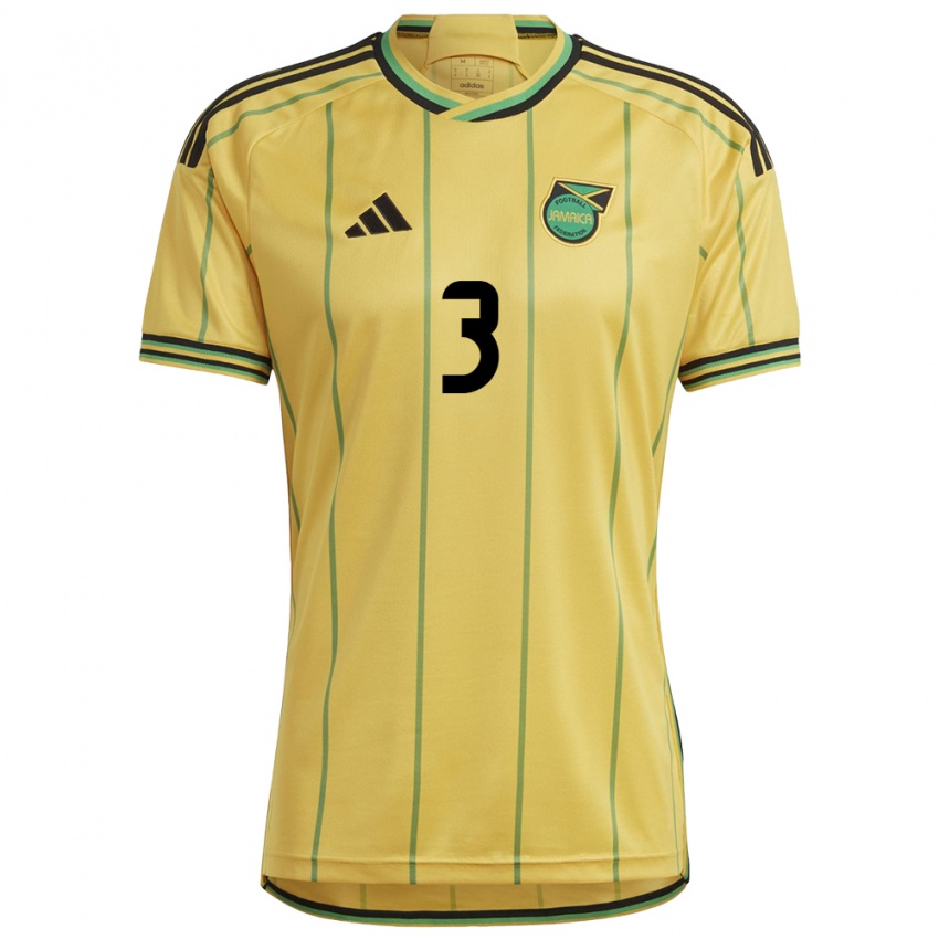 Kinderen Jamaica Michael Hector #3 Geel Thuisshirt Thuistenue 24-26 T-Shirt