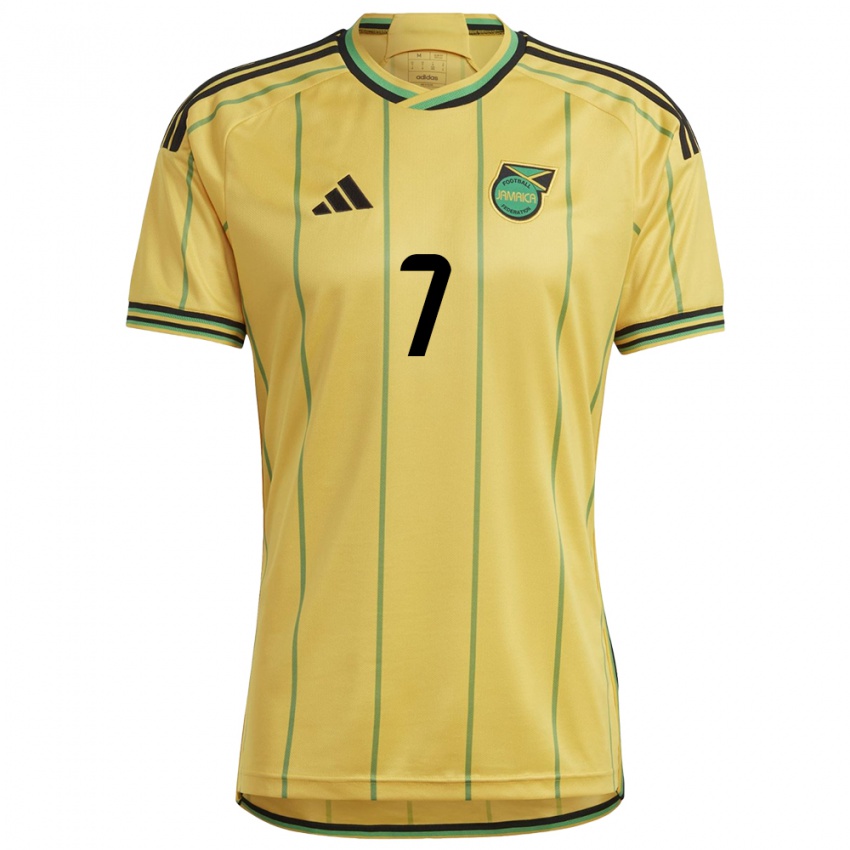 Kinderen Jamaica Robino Gordon #7 Geel Thuisshirt Thuistenue 24-26 T-Shirt