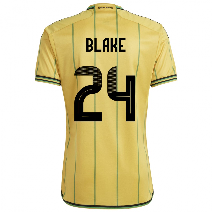 Kinderen Jamaica Andre Blake #24 Geel Thuisshirt Thuistenue 24-26 T-Shirt