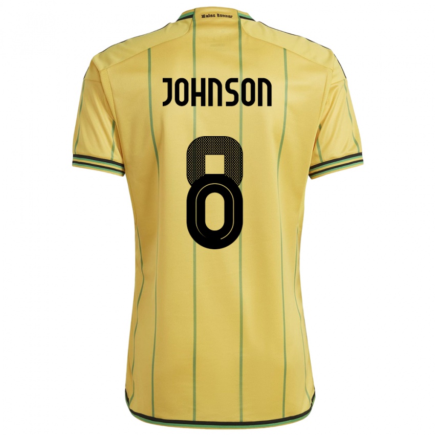 Kinderen Jamaica Daniel Johnson #8 Geel Thuisshirt Thuistenue 24-26 T-Shirt