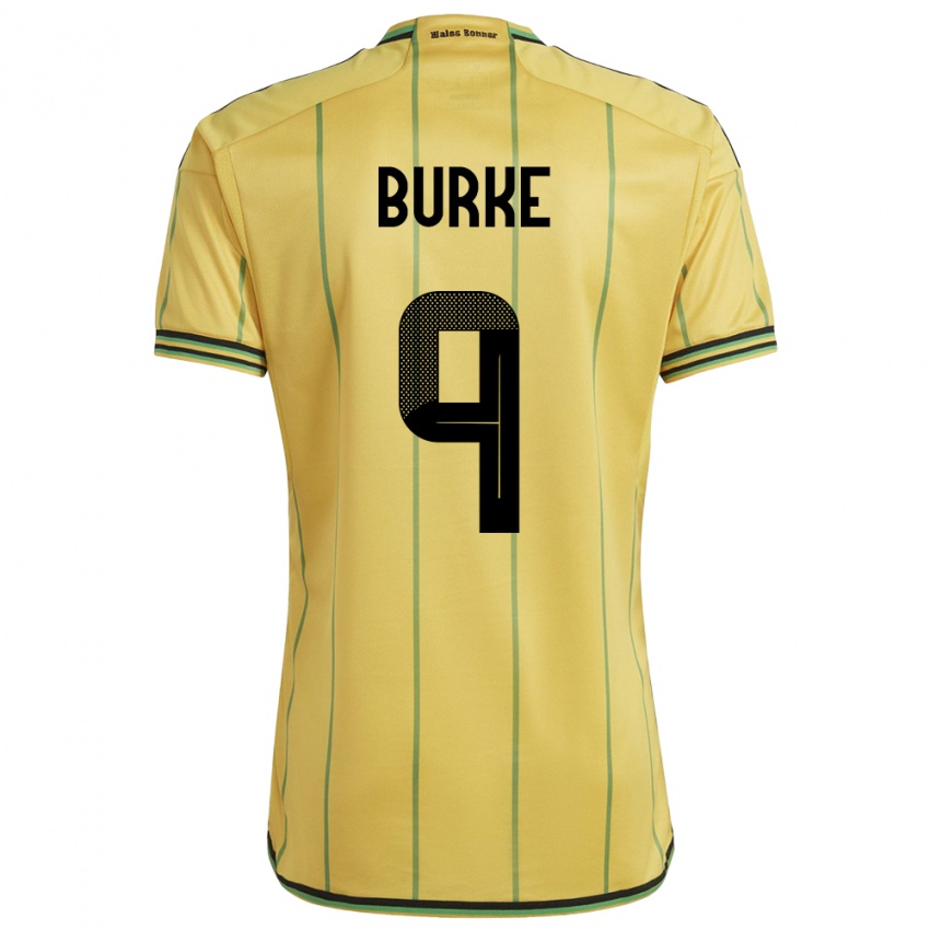 Kinderen Jamaica Cory Burke #9 Geel Thuisshirt Thuistenue 24-26 T-Shirt