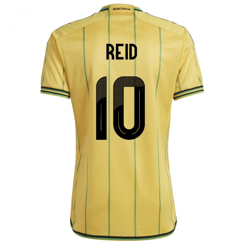 Kinderen Jamaica Bobby De Cordova-Reid #10 Geel Thuisshirt Thuistenue 24-26 T-Shirt