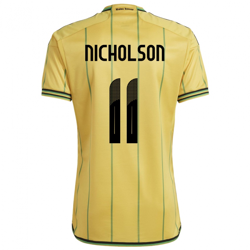 Kinderen Jamaica Shamar Nicholson #11 Geel Thuisshirt Thuistenue 24-26 T-Shirt