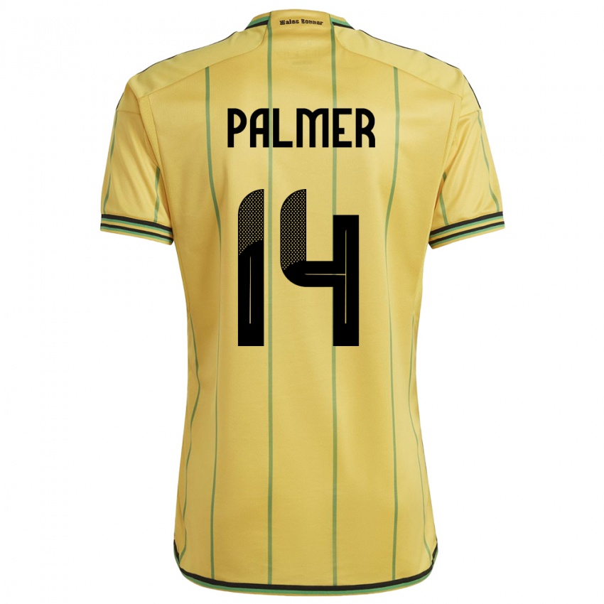 Kinderen Jamaica Kasey Palmer #14 Geel Thuisshirt Thuistenue 24-26 T-Shirt