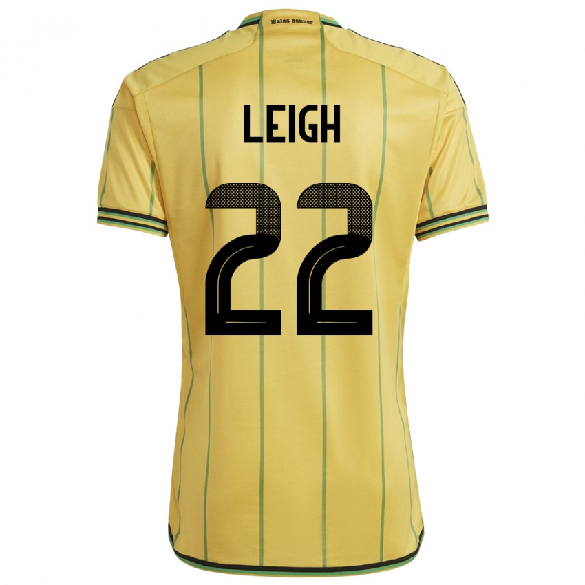 Kinderen Jamaica Greg Leigh #22 Geel Thuisshirt Thuistenue 24-26 T-Shirt