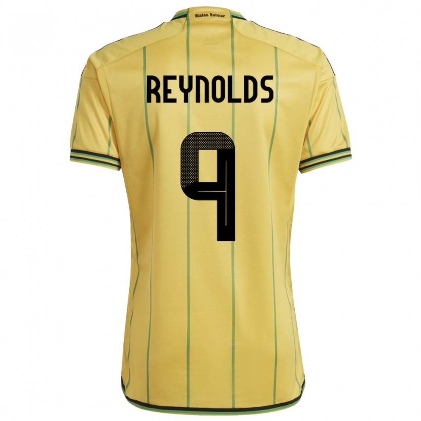 Kinderen Jamaica Fabian Reynolds #9 Geel Thuisshirt Thuistenue 24-26 T-Shirt