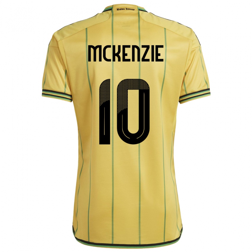 Kinderen Jamaica Denzel Mckenzie #10 Geel Thuisshirt Thuistenue 24-26 T-Shirt