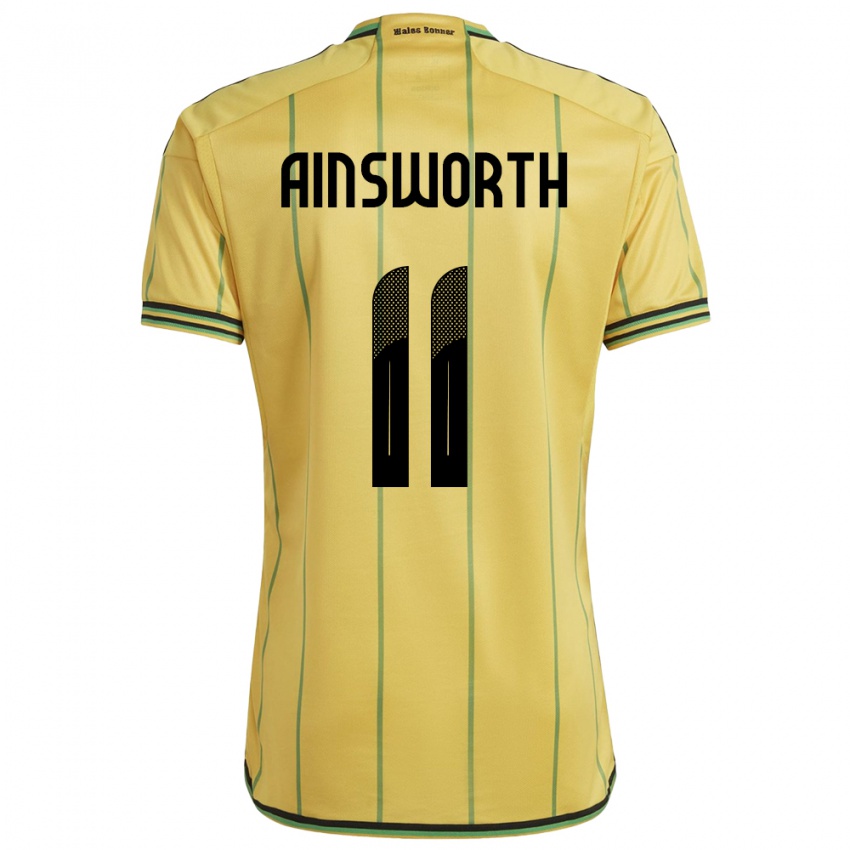 Kinderen Jamaica Christopher Ainsworth #11 Geel Thuisshirt Thuistenue 24-26 T-Shirt