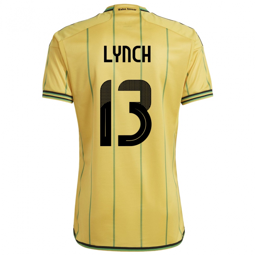 Kinderen Jamaica Taywane Lynch #13 Geel Thuisshirt Thuistenue 24-26 T-Shirt