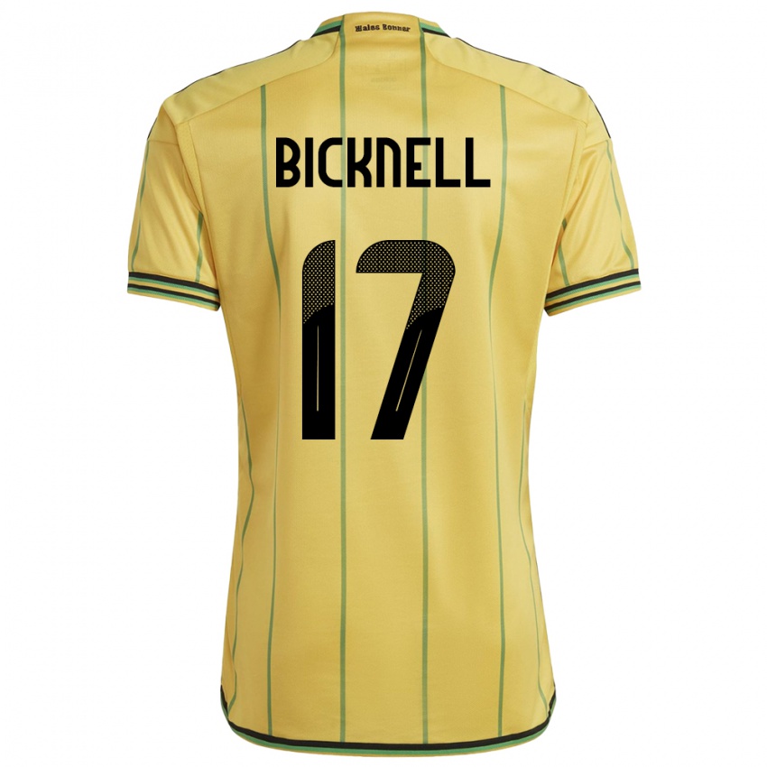 Kinderen Jamaica Alexander Bicknell #17 Geel Thuisshirt Thuistenue 24-26 T-Shirt