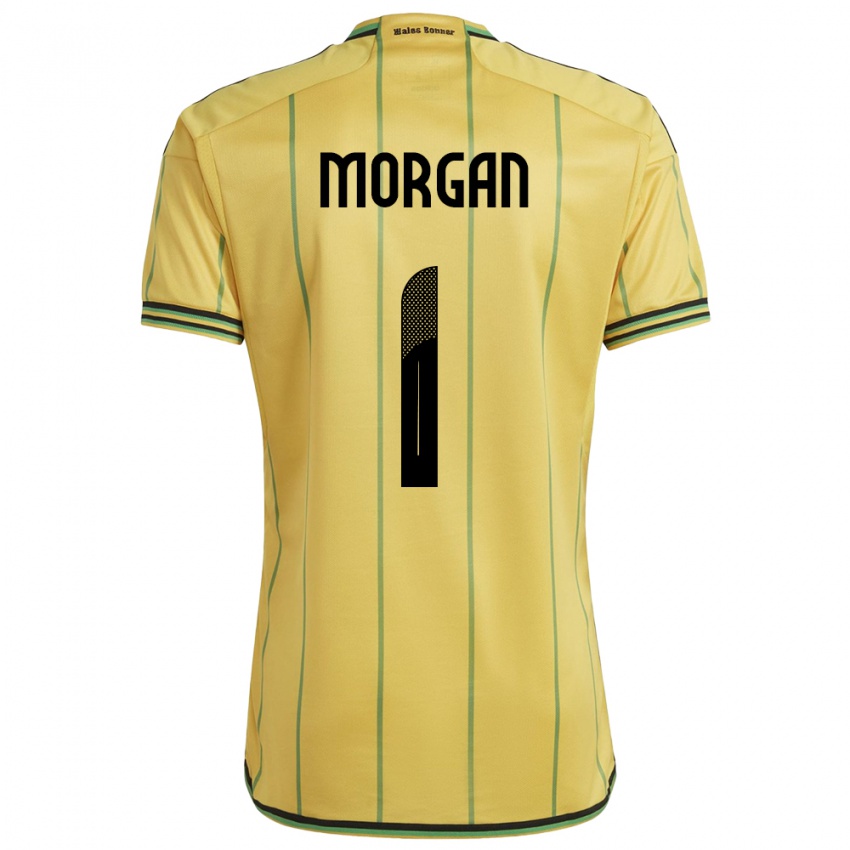 Kinderen Jamaica Aliyah Morgan #1 Geel Thuisshirt Thuistenue 24-26 T-Shirt