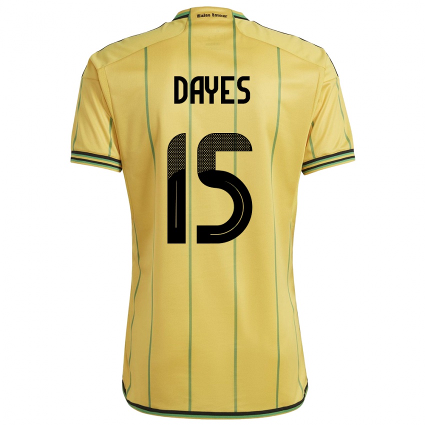 Kinderen Jamaica Mikayla Dayes #15 Geel Thuisshirt Thuistenue 24-26 T-Shirt