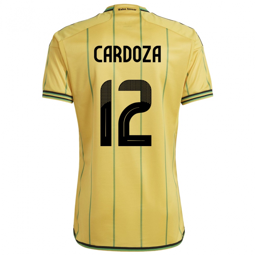 Kinderen Jamaica Naya Cardoza #12 Geel Thuisshirt Thuistenue 24-26 T-Shirt