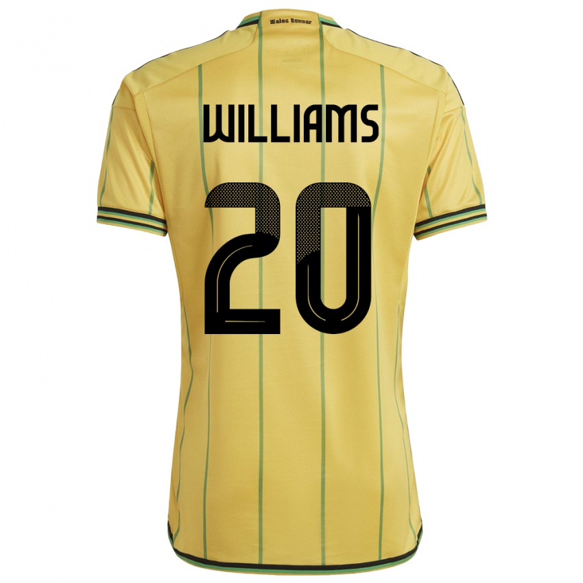 Kinderen Jamaica Victoria Williams #20 Geel Thuisshirt Thuistenue 24-26 T-Shirt