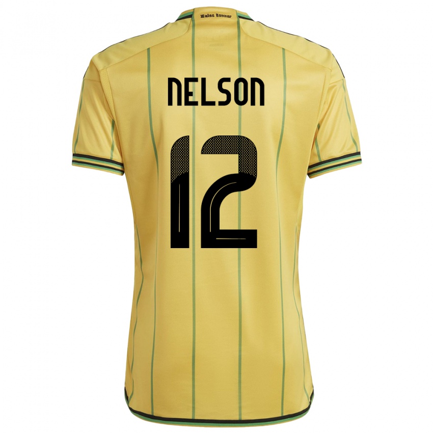 Kinderen Jamaica Tyiesha Nelson #12 Geel Thuisshirt Thuistenue 24-26 T-Shirt