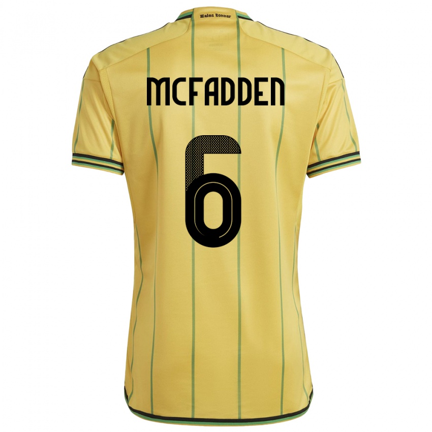 Kinderen Jamaica Logan Mcfadden #6 Geel Thuisshirt Thuistenue 24-26 T-Shirt