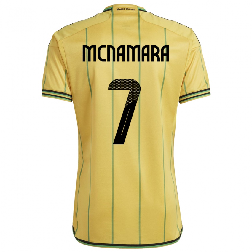 Kinderen Jamaica Peyton Mcnamara #7 Geel Thuisshirt Thuistenue 24-26 T-Shirt