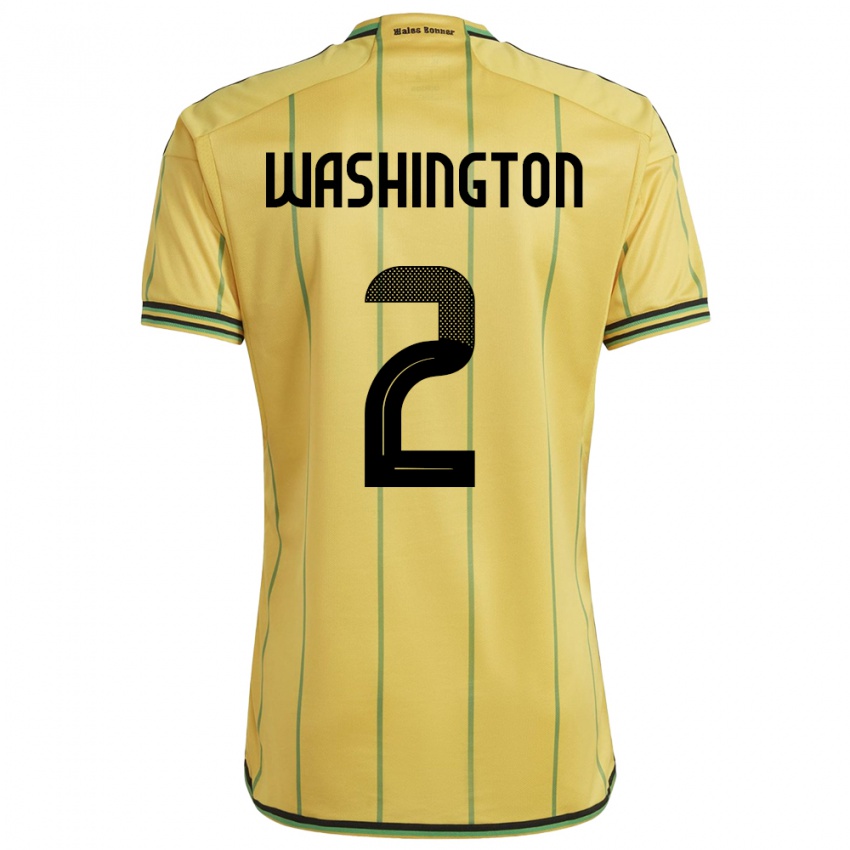 Kinderen Jamaica Solai Washington #2 Geel Thuisshirt Thuistenue 24-26 T-Shirt