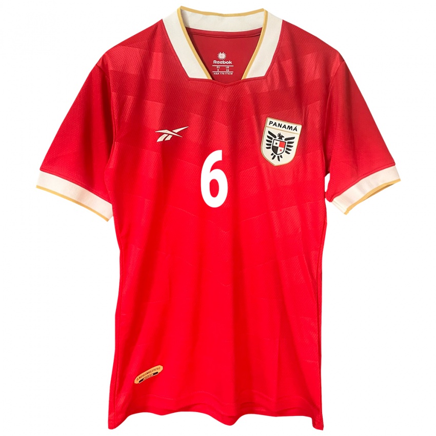 Kinderen Panama Deysiré Salazar #6 Rood Thuisshirt Thuistenue 24-26 T-Shirt