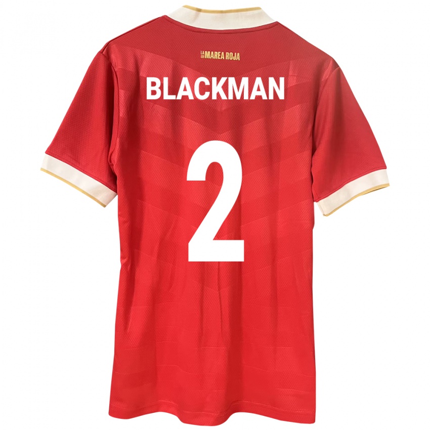 Kinderen Panama César Blackman #2 Rood Thuisshirt Thuistenue 24-26 T-Shirt