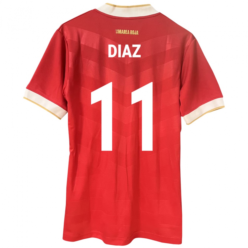 Kinderen Panama Ismael Díaz #11 Rood Thuisshirt Thuistenue 24-26 T-Shirt