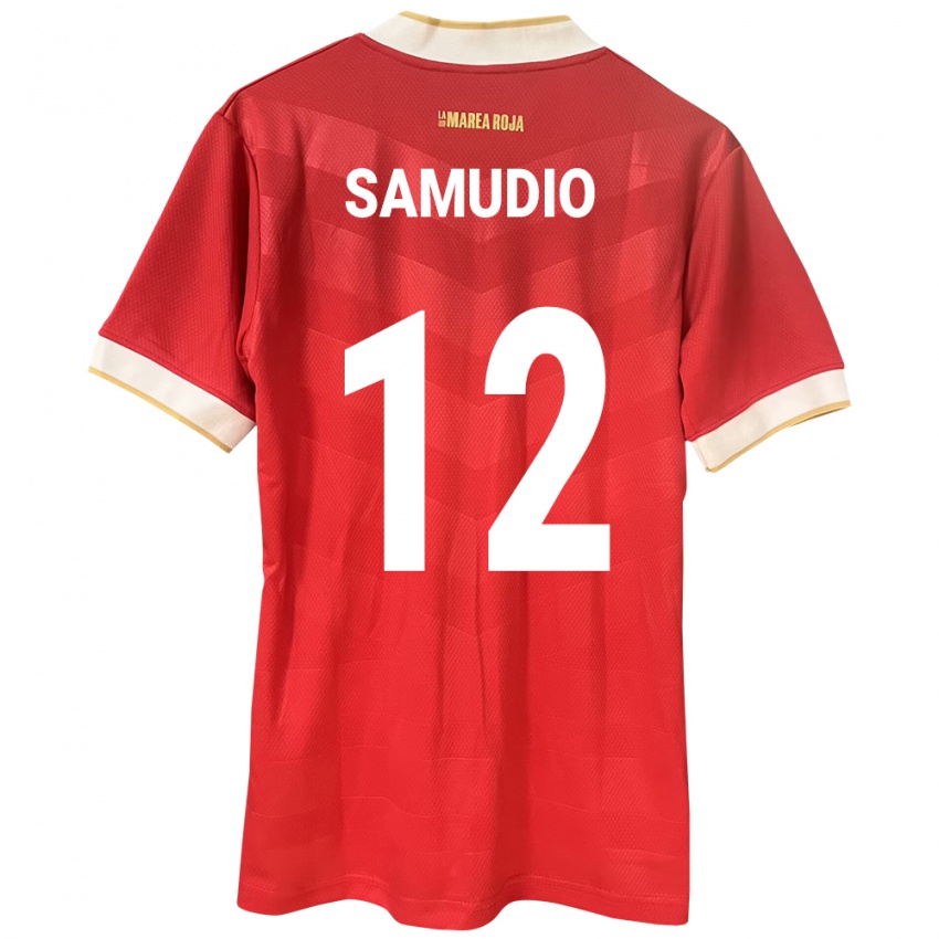 Kinderen Panama César Samudio #12 Rood Thuisshirt Thuistenue 24-26 T-Shirt