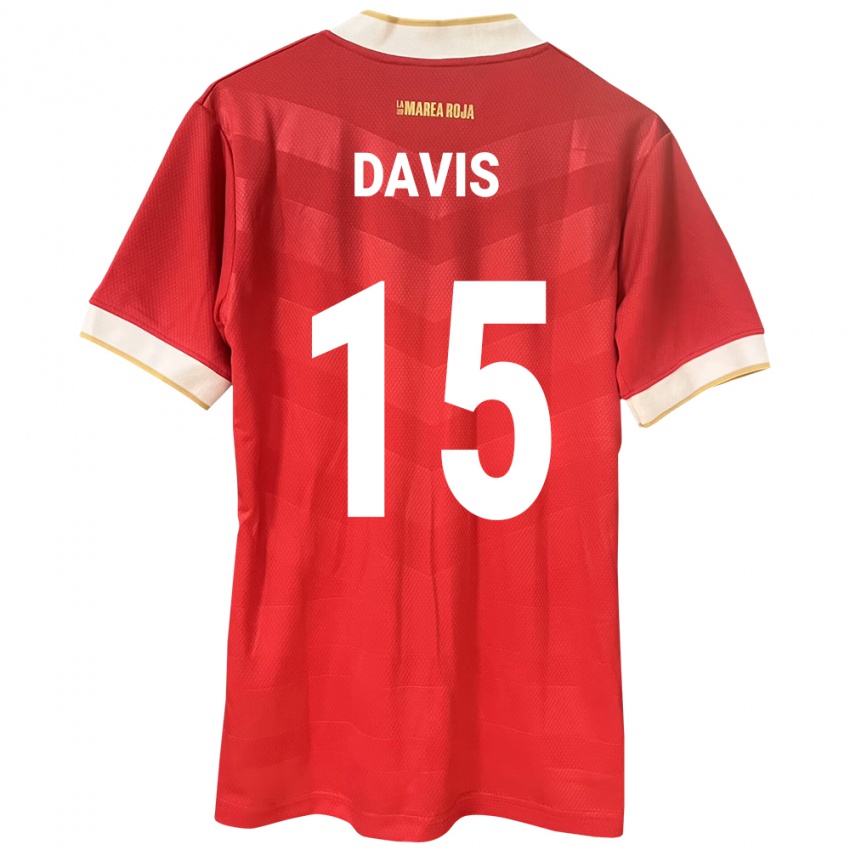 Kinderen Panama Éric Davis #15 Rood Thuisshirt Thuistenue 24-26 T-Shirt