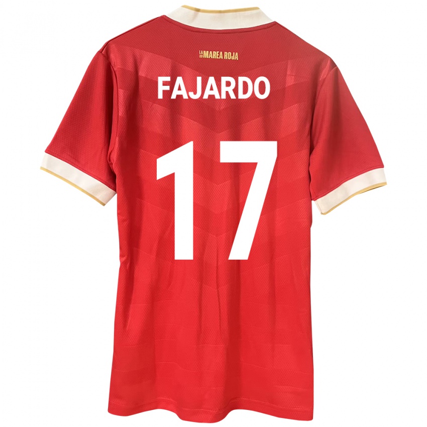 Kinderen Panama José Fajardo #17 Rood Thuisshirt Thuistenue 24-26 T-Shirt