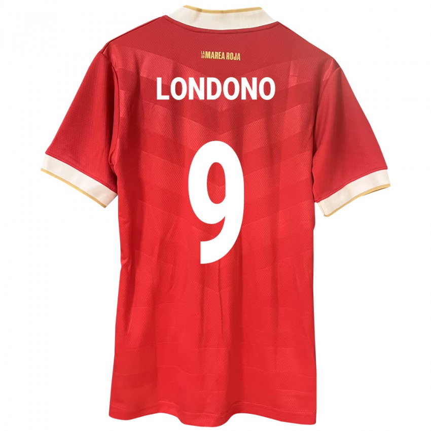 Kinderen Panama Azarias Londoño #9 Rood Thuisshirt Thuistenue 24-26 T-Shirt