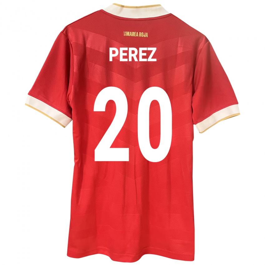 Kinderen Panama Blas Pérez #20 Rood Thuisshirt Thuistenue 24-26 T-Shirt