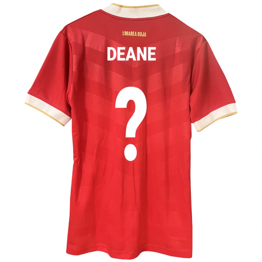 Kinderen Panama Sean Deane #0 Rood Thuisshirt Thuistenue 24-26 T-Shirt