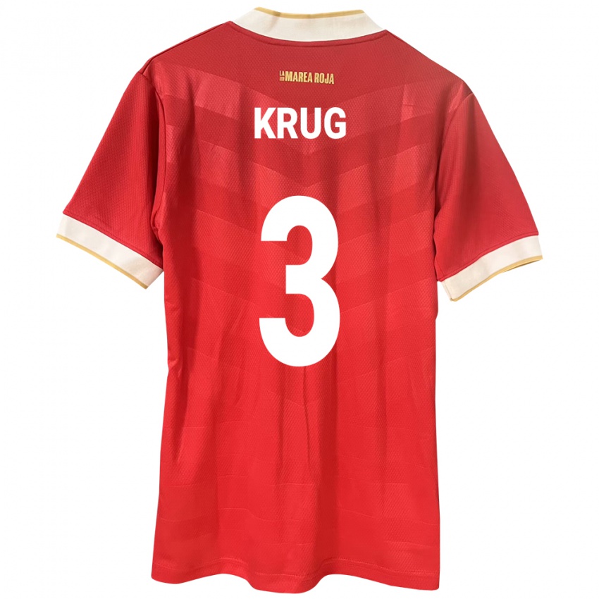 Kinderen Panama Martín Krug #3 Rood Thuisshirt Thuistenue 24-26 T-Shirt