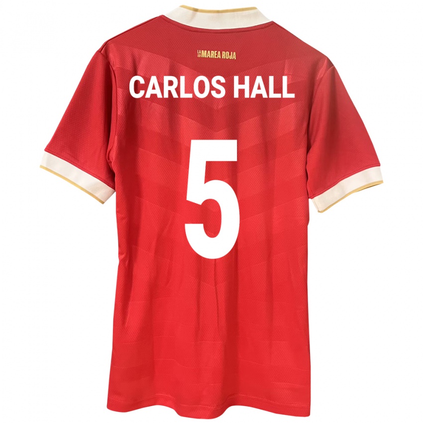 Kinderen Panama Juan Carlos Hall #5 Rood Thuisshirt Thuistenue 24-26 T-Shirt