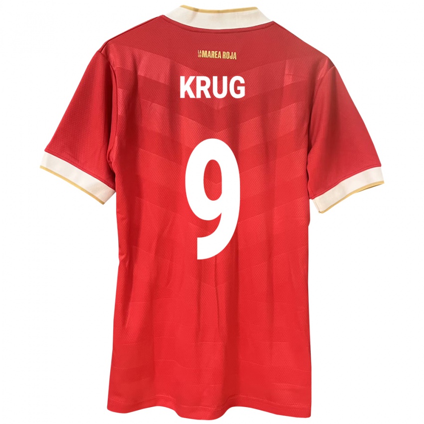 Kinderen Panama Frederick Krug #9 Rood Thuisshirt Thuistenue 24-26 T-Shirt