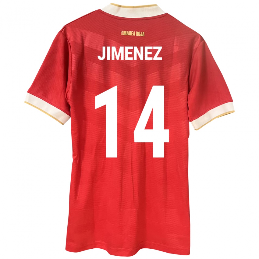 Kinderen Panama Juan Jiménez #14 Rood Thuisshirt Thuistenue 24-26 T-Shirt