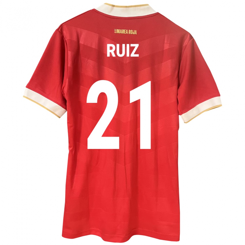 Kinderen Panama Alberto Ruiz #21 Rood Thuisshirt Thuistenue 24-26 T-Shirt