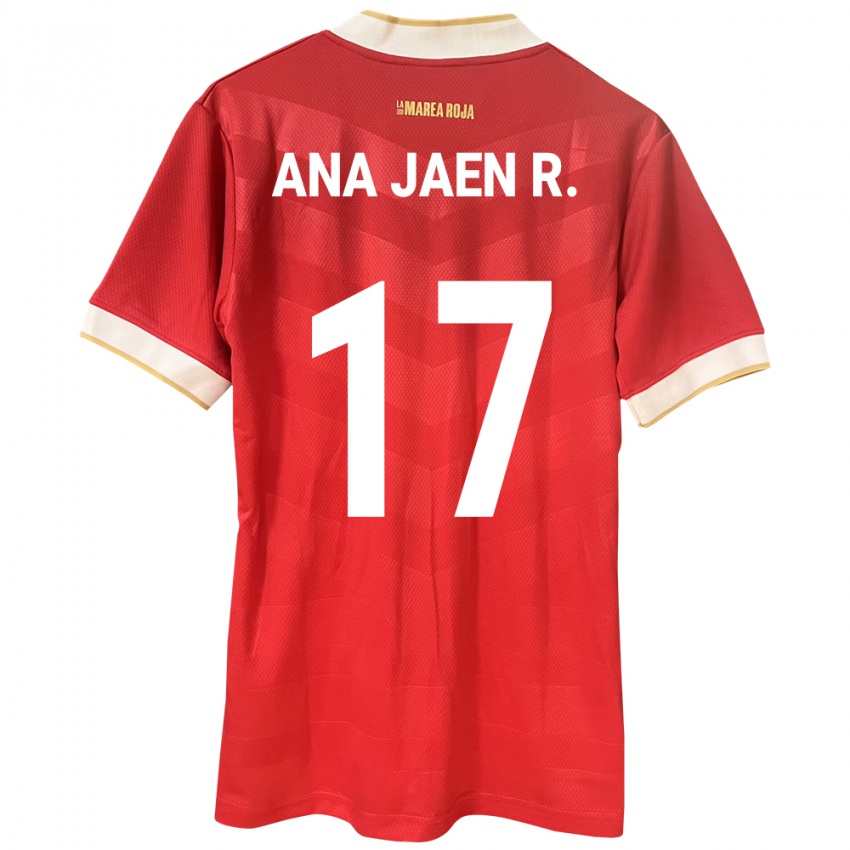 Kinderen Panama Ana Jaén Rodríguez #17 Rood Thuisshirt Thuistenue 24-26 T-Shirt