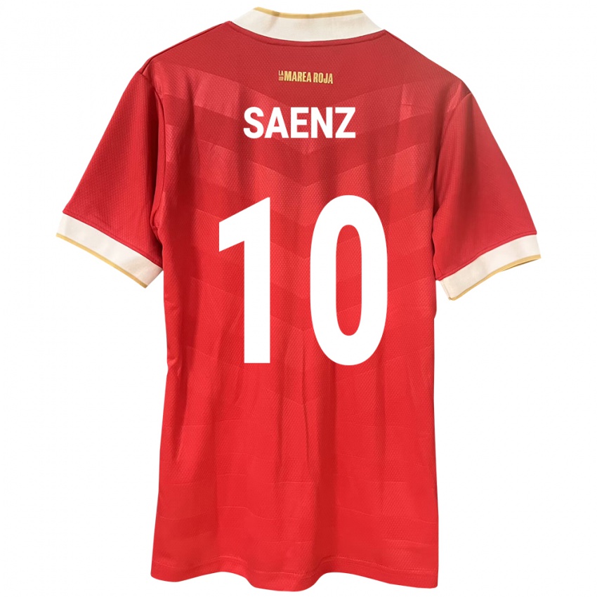 Kinderen Panama Gloria Sáenz #10 Rood Thuisshirt Thuistenue 24-26 T-Shirt