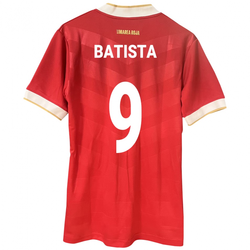 Kinderen Panama Yanixa Batista #9 Rood Thuisshirt Thuistenue 24-26 T-Shirt