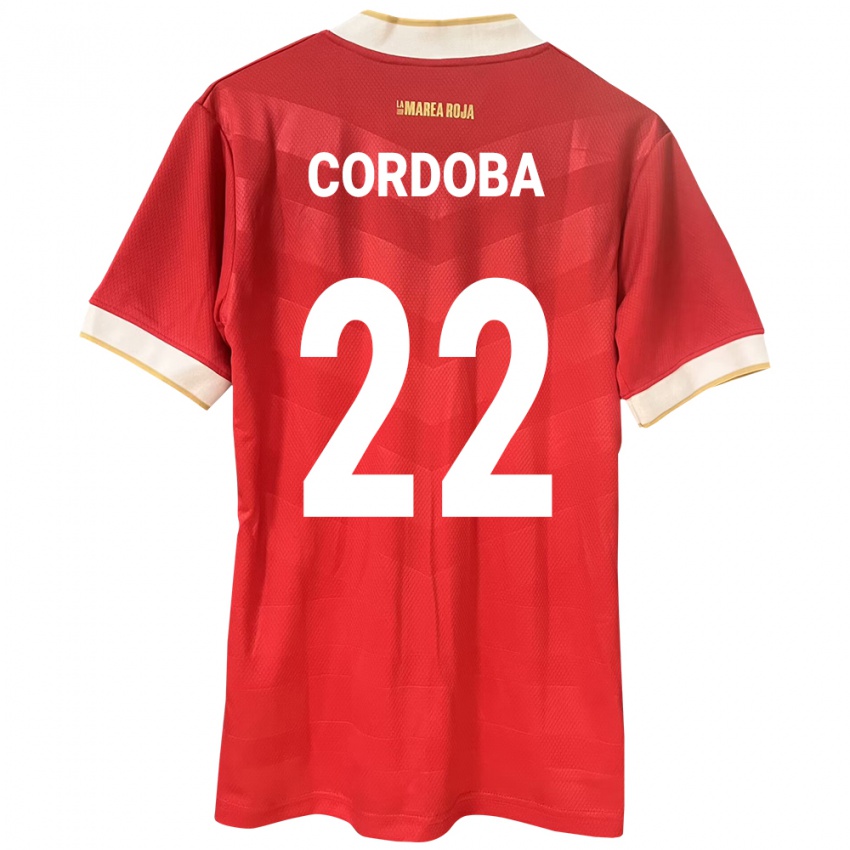 Kinderen Panama Farissa Córdoba #22 Rood Thuisshirt Thuistenue 24-26 T-Shirt