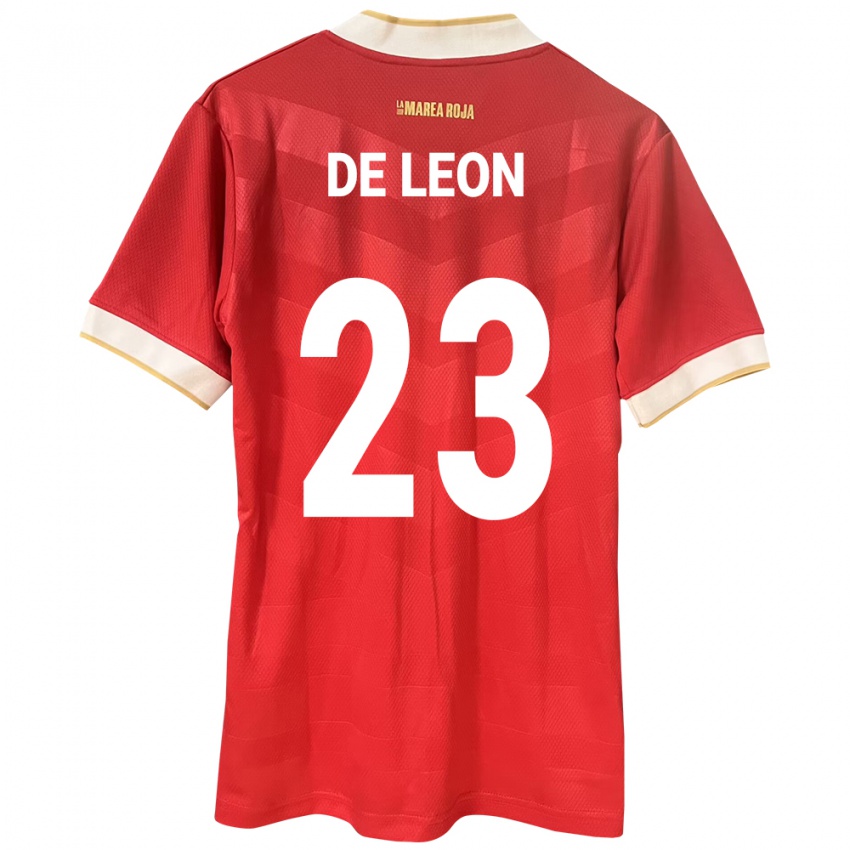 Kinderen Panama Yerenis De León #23 Rood Thuisshirt Thuistenue 24-26 T-Shirt