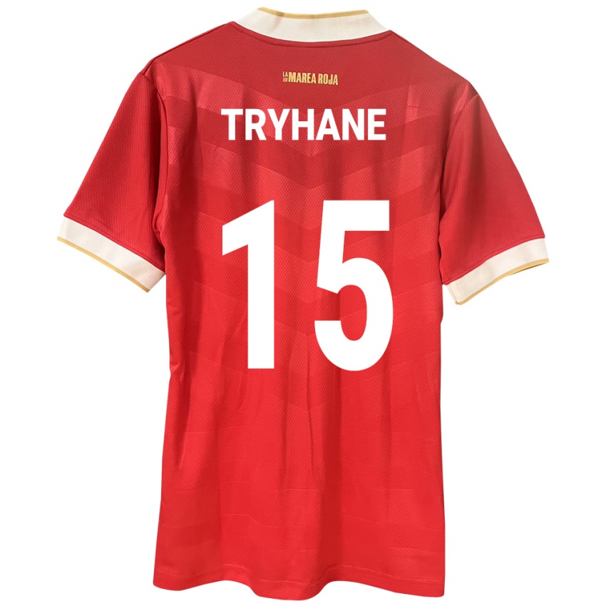 Kinderen Panama Izaura Tryhane #15 Rood Thuisshirt Thuistenue 24-26 T-Shirt