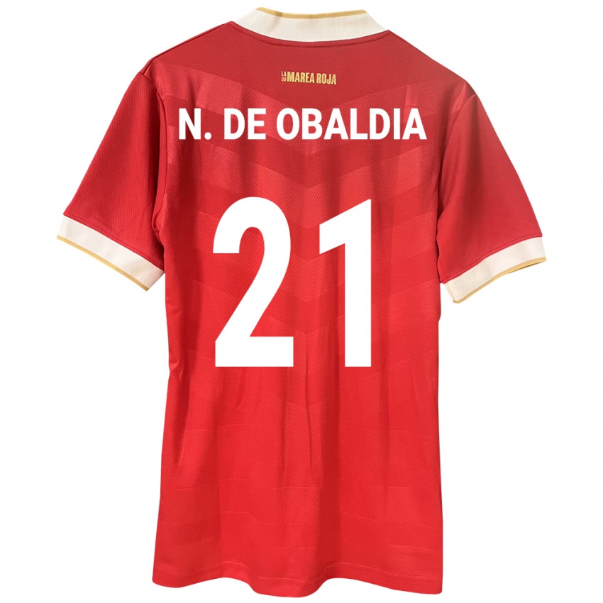 Kinderen Panama Nicole De Obaldía #21 Rood Thuisshirt Thuistenue 24-26 T-Shirt