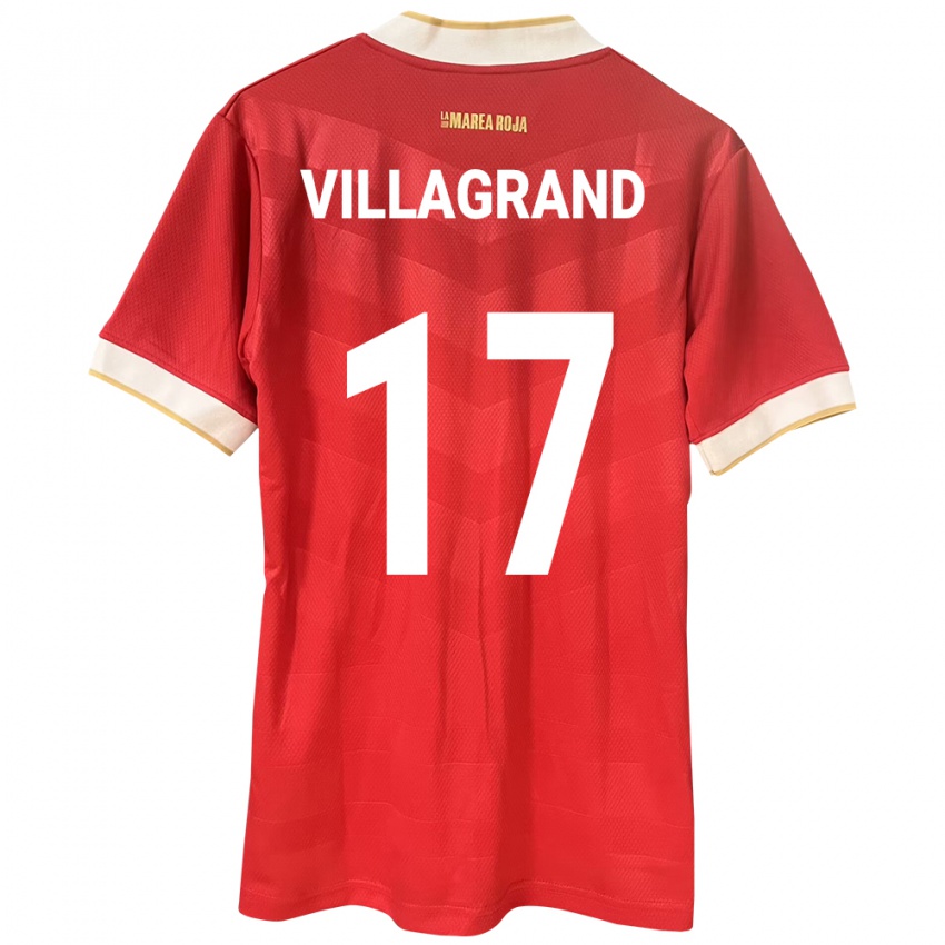 Kinderen Panama Gabriela Villagrand #17 Rood Thuisshirt Thuistenue 24-26 T-Shirt