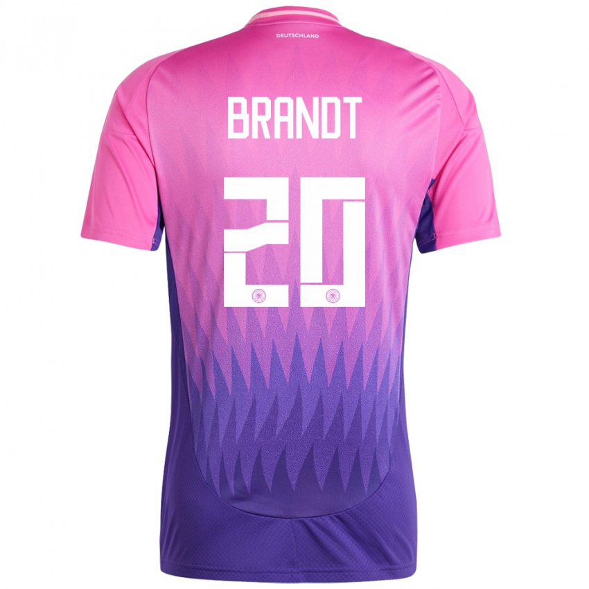 Kinderen Duitsland Julian Brandt #20 Roze Paars Uitshirt Uittenue 24-26 T-Shirt