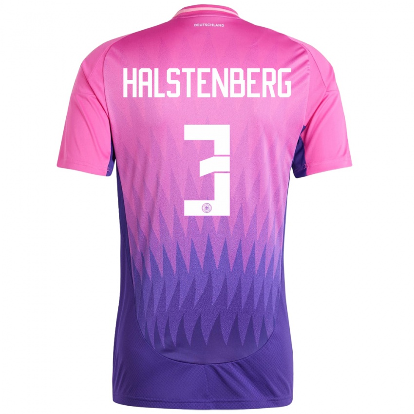 Kinderen Duitsland Marcel Halstenberg #3 Roze Paars Uitshirt Uittenue 24-26 T-Shirt