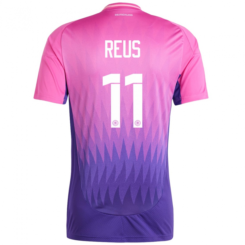 Kinderen Duitsland Marco Reus #11 Roze Paars Uitshirt Uittenue 24-26 T-Shirt