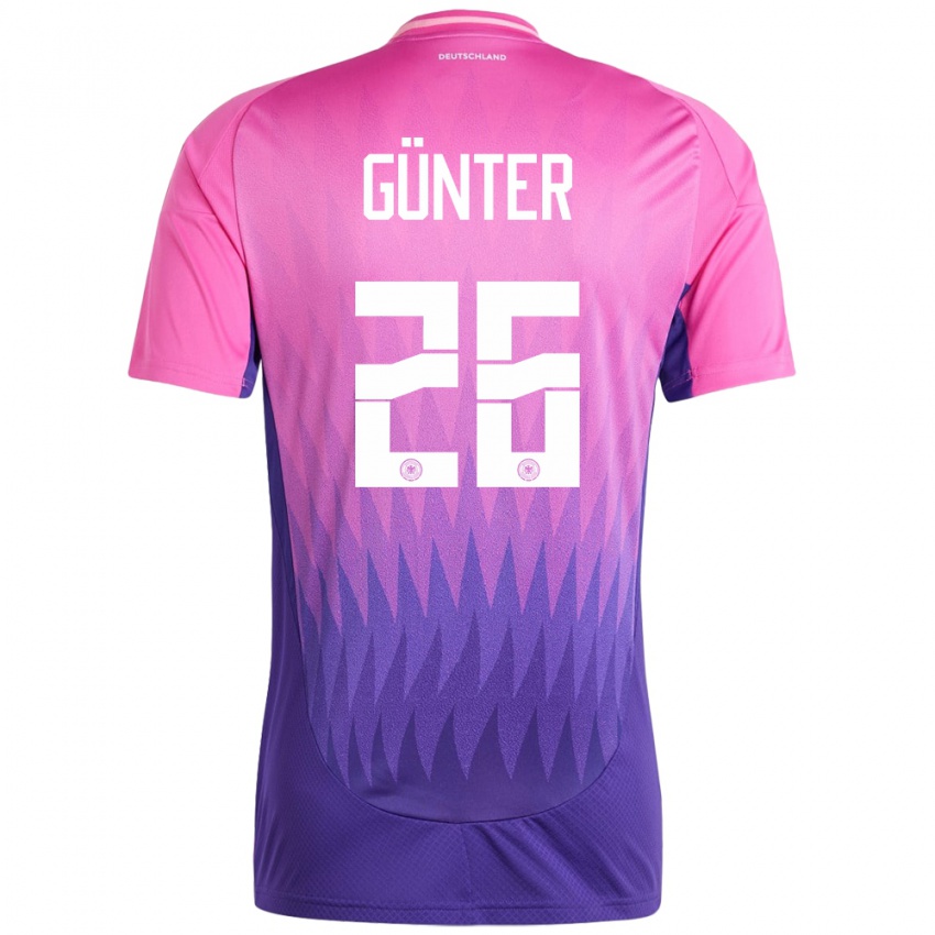 Kinderen Duitsland Christian Günter #26 Roze Paars Uitshirt Uittenue 24-26 T-Shirt