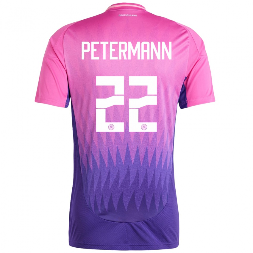 Kinderen Duitsland Lena Petermann #22 Roze Paars Uitshirt Uittenue 24-26 T-Shirt